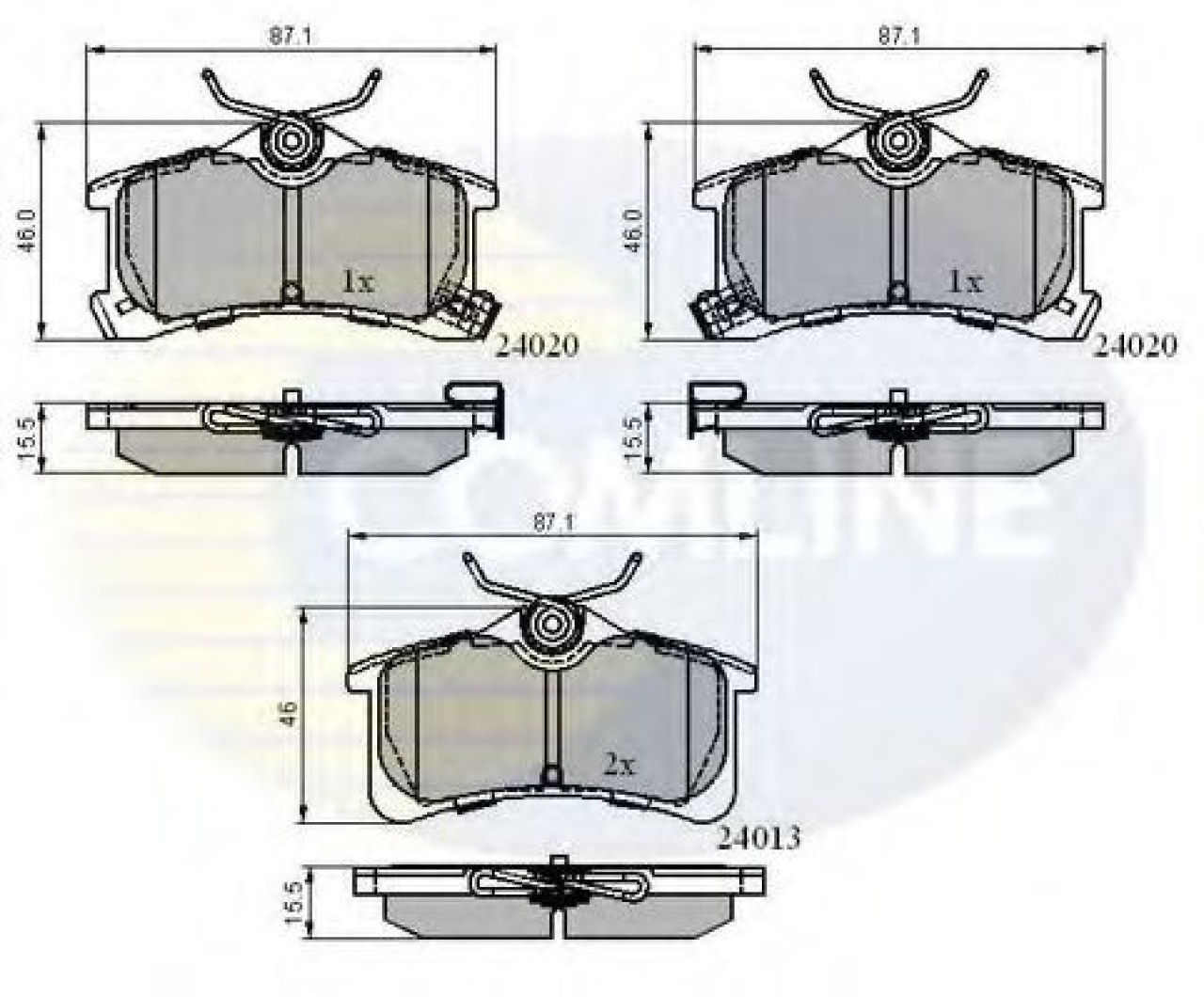 Set placute frana,frana disc TOYOTA AVENSIS Liftback (T22) (1997 - 2003) COMLINE CBP3903 piesa NOUA