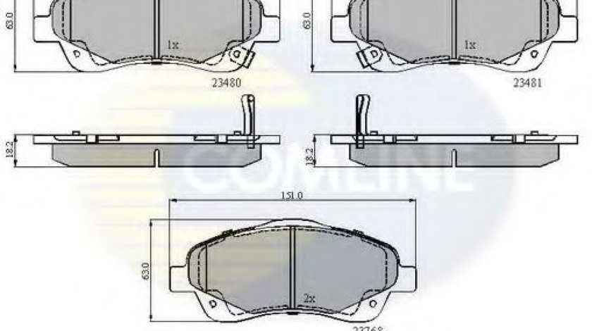 Set placute frana,frana disc TOYOTA AVENSIS Limuzina (T25) (2003 - 2008) COMLINE CBP31140 produs NOU