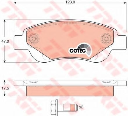 Set placute frana,frana disc TOYOTA AYGO (PAB4_, KGB4_) (2014 - 2016) TRW GDB1633 piesa NOUA