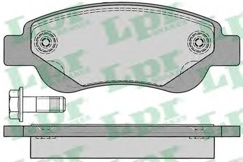 Set placute frana,frana disc TOYOTA AYGO (PAB4_, KGB4_) (2014 - 2016) LPR 05P1235 piesa NOUA
