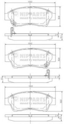 Set placute frana,frana disc TOYOTA CELICA (ST20_, AT20_) (1993 - 1999) NIPPARTS J3602064 piesa NOUA