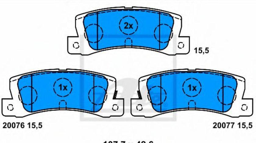 Set placute frana,frana disc TOYOTA CELICA (ST20_, AT20_) (1993 - 1999) ATE 13.0460-5835.2 piesa NOUA