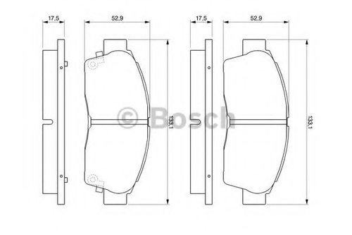 Set placute frana,frana disc TOYOTA CELICA (ST20_, AT20_) (1993 - 1999) BOSCH 0 986 461 123 piesa NO...