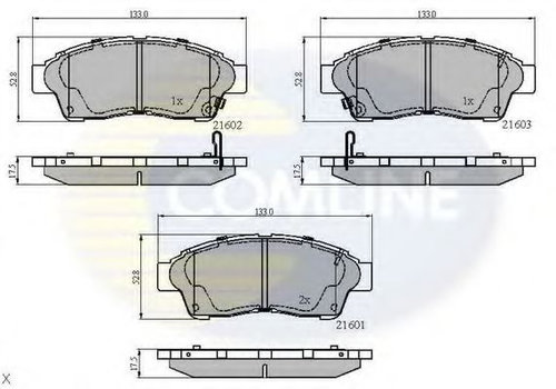 Set placute frana,frana disc TOYOTA CELICA (ST20_, AT20_) (1993 - 1999) COMLINE CBP3260 piesa NOUA