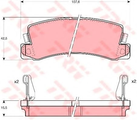 Set placute frana,frana disc TOYOTA CELICA (ST20_, AT20_) (1993 - 1999) TRW GDB1168 piesa NOUA