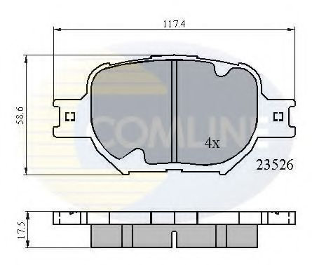 Set placute frana,frana disc TOYOTA CELICA (ZZT23_) (1999 - 2005) COMLINE CBP0896 piesa NOUA