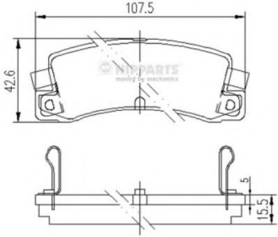 Set placute frana,frana disc TOYOTA COROLLA (CDE12, ZZE12, NDE12, ZDE12) (2001 - 2007) NIPPARTS J3612008 piesa NOUA