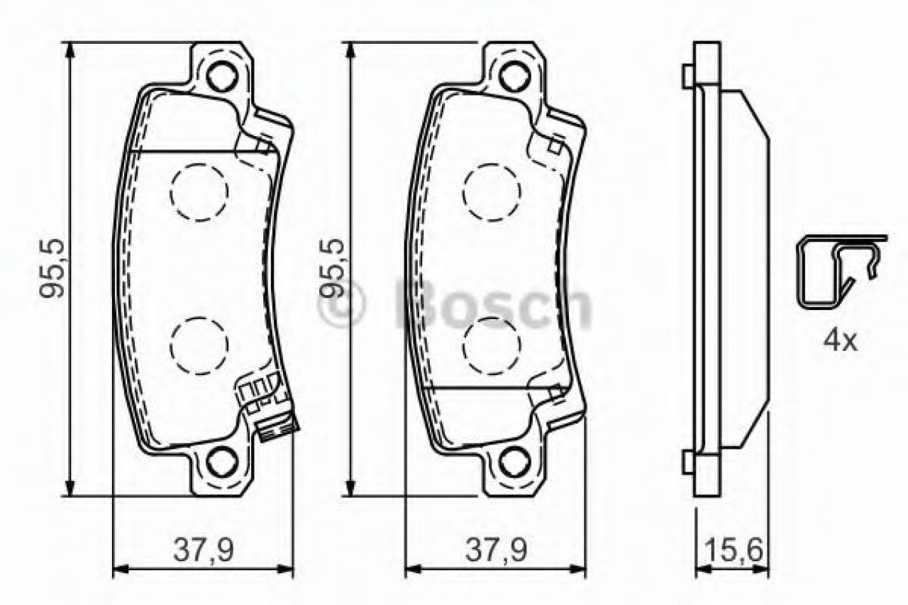 Set placute frana,frana disc TOYOTA COROLLA (CDE12, ZZE12, NDE12, ZDE12) (2001 - 2007) BOSCH 0 986 424 790 piesa NOUA