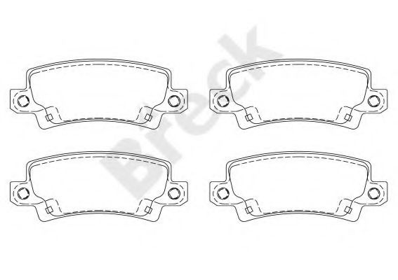 Set placute frana,frana disc TOYOTA COROLLA (CDE12, ZZE12, NDE12, ZDE12) (2001 - 2007) Break 23816 00 704 10 piesa NOUA
