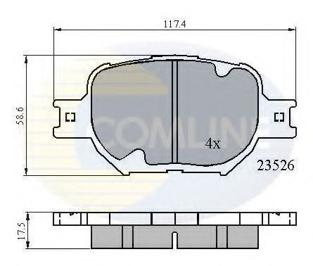 Set placute frana,frana disc TOYOTA COROLLA Combi (E12J, E12T) (2001 - 2007) COMLINE CBP0896 piesa NOUA