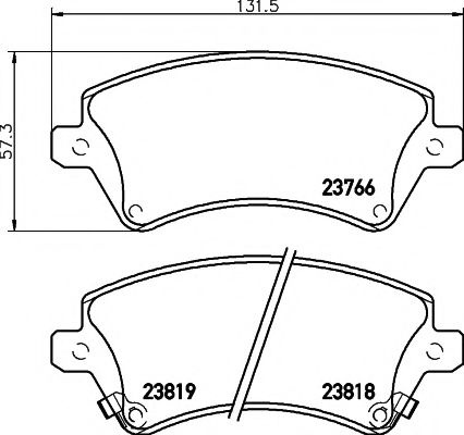 Set placute frana,frana disc TOYOTA COROLLA Combi (E12J, E12T) (2001 - 2007) TEXTAR 2376601 piesa NOUA