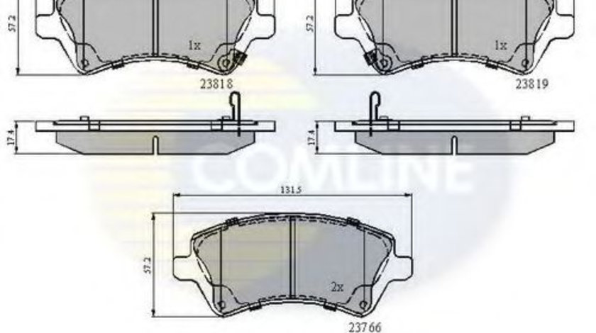 Set placute frana,frana disc TOYOTA COROLLA Combi (E12J, E12T) (2001 - 2007) COMLINE CBP31154 piesa NOUA