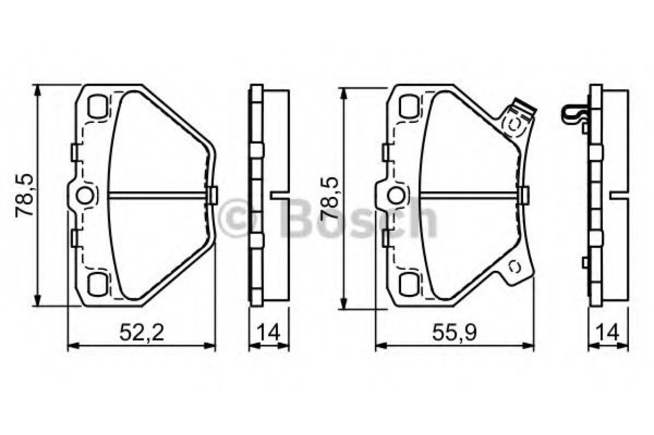 Set placute frana,frana disc TOYOTA COROLLA Combi (E12J, E12T) (2001 - 2007) BOSCH 0 986 424 630 piesa NOUA