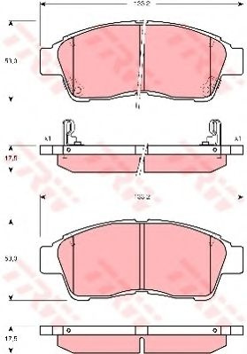 Set placute frana,frana disc TOYOTA COROLLA (E11) (1997 - 2002) TRW GDB3300 piesa NOUA