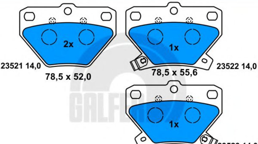 Set placute frana,frana disc TOYOTA COROLLA Verso (ZDE12, CDE12) (2001 - 2004) GALFER B1.G102-1441.2 piesa NOUA