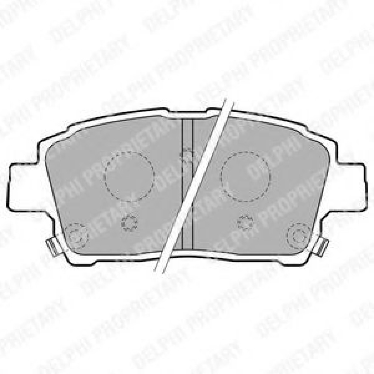 Set placute frana,frana disc TOYOTA COROLLA Verso (ZDE12, CDE12) (2001 - 2004) DELPHI LP1742 piesa NOUA
