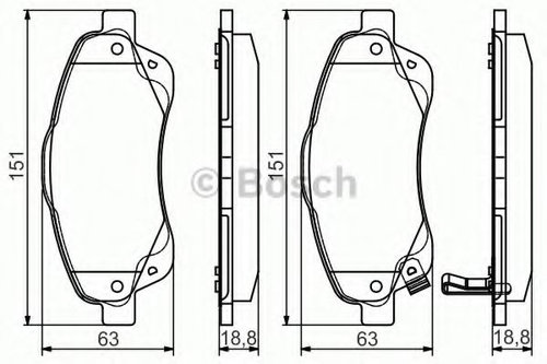 Set placute frana,frana disc TOYOTA COROLLA Verso (ZER, ZZE12, R1) (2004 - 2009) BOSCH 0 986 495 083...