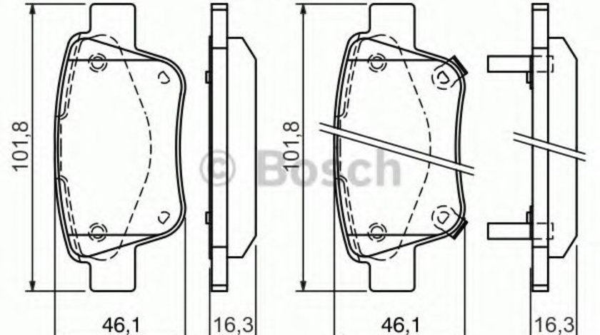 Set placute frana,frana disc TOYOTA COROLLA Verso (ZER, ZZE12, R1) (2004 - 2009) BOSCH 0 986 424 798 piesa NOUA