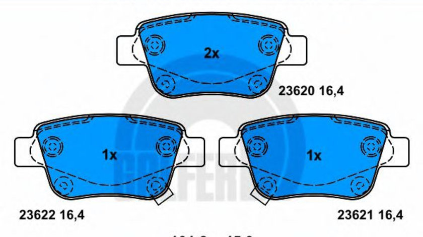 Set placute frana,frana disc TOYOTA COROLLA Verso (ZER, ZZE12, R1) (2004 - 2009) GALFER B1.G102-0663.2 piesa NOUA