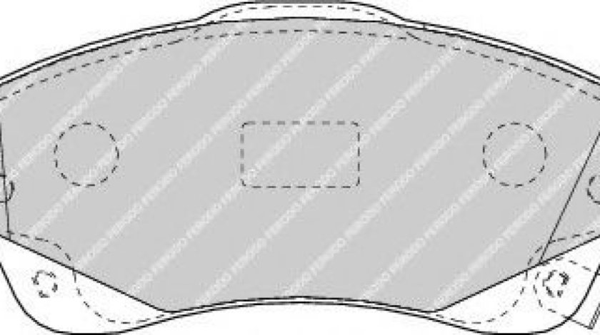 Set placute frana,frana disc TOYOTA COROLLA Verso (ZER, ZZE12, R1) (2004 - 2009) FERODO FDB1648 piesa NOUA