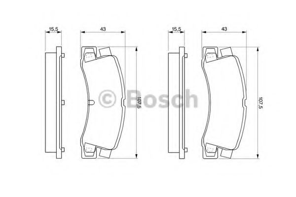 Set placute frana,frana disc TOYOTA COROLLA Wagon (E11) (1997 - 2001) BOSCH 0 986 424 383 piesa NOUA
