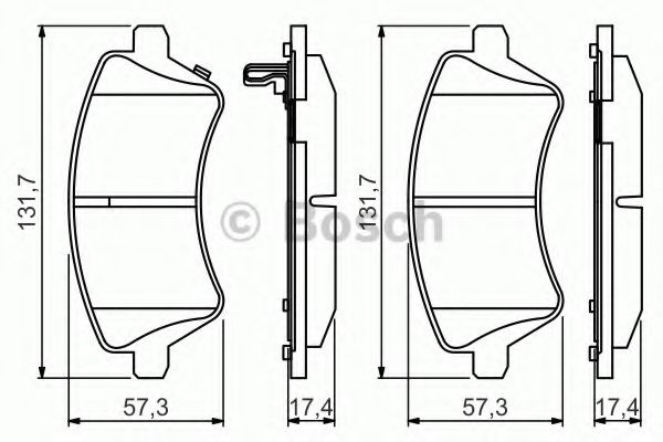 Set placute frana,frana disc TOYOTA COROLLA Limuzina (E12J, E12T) (2001 - 2008) BOSCH 0 986 495 243 piesa NOUA