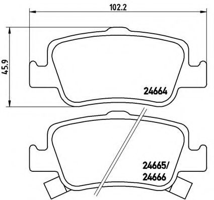 Set placute frana,frana disc TOYOTA COROLLA Limuzina (E15) (2006 - 2016) BREMBO P 83 080 piesa NOUA