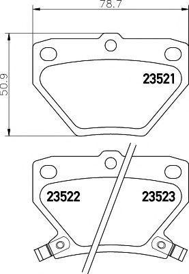 Set placute frana,frana disc TOYOTA COROLLA Limuzina (E12J, E12T) (2001 - 2008) TEXTAR 2352101 piesa NOUA