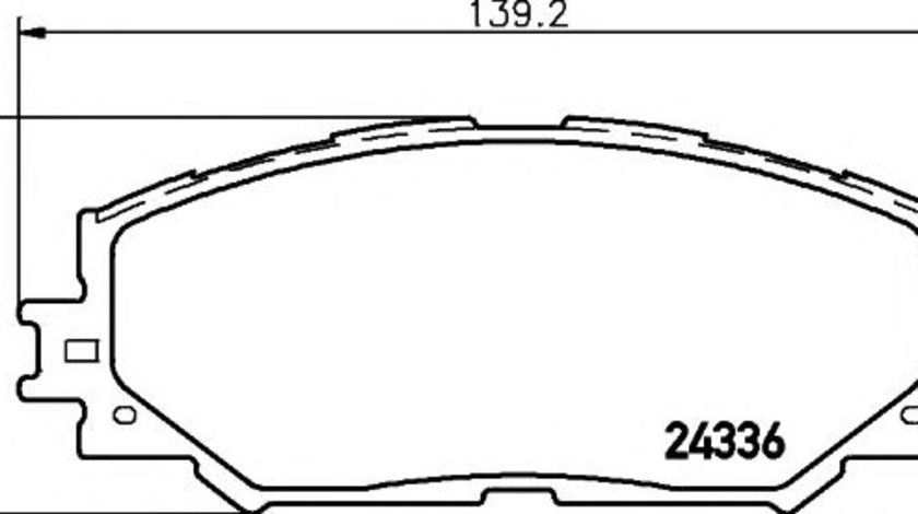 Set placute frana,frana disc TOYOTA COROLLA Limuzina (E15) (2006 - 2016) TEXTAR 2433601 piesa NOUA