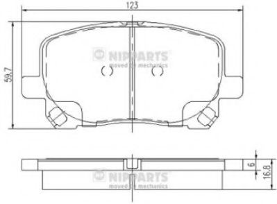 Set placute frana,frana disc TOYOTA COROLLA Limuzina (E12J, E12T) (2001 - 2008) NIPPARTS J3602096 piesa NOUA