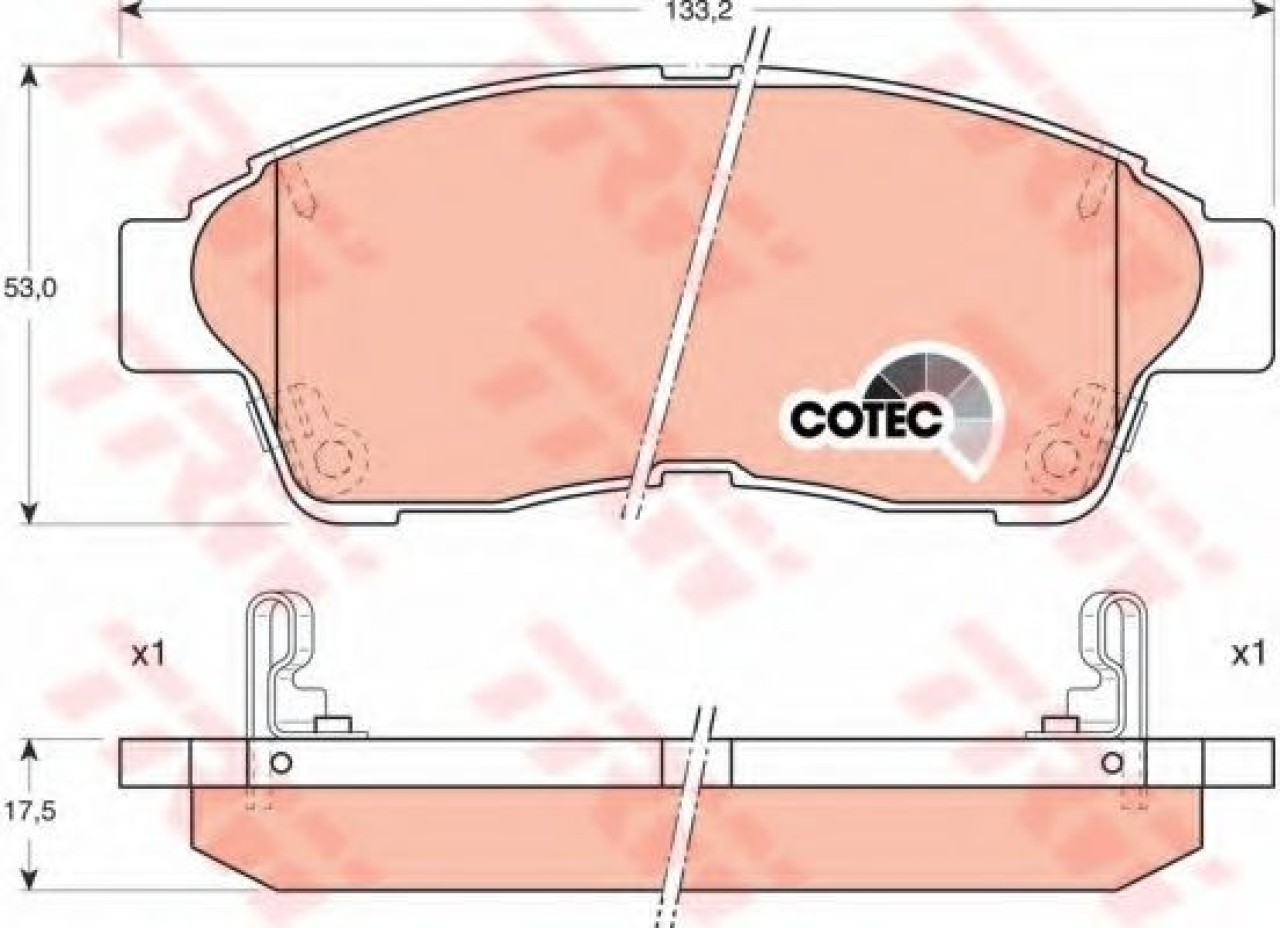 Set placute frana,frana disc TOYOTA COROLLA Hatchback (E11) (1997 - 2002) TRW GDB1143 piesa NOUA