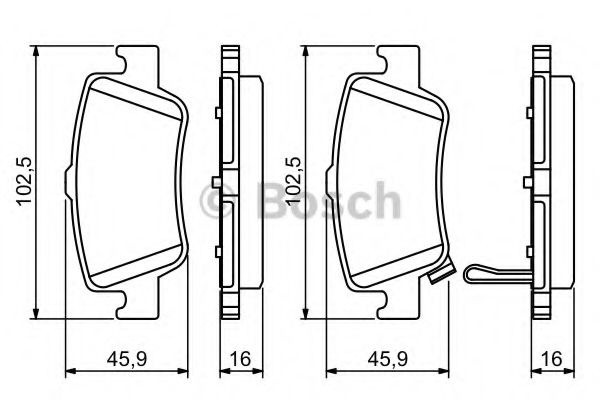 Set placute frana,frana disc TOYOTA COROLLA Limuzina (E15) (2006 - 2016) BOSCH 0 986 494 182 piesa NOUA