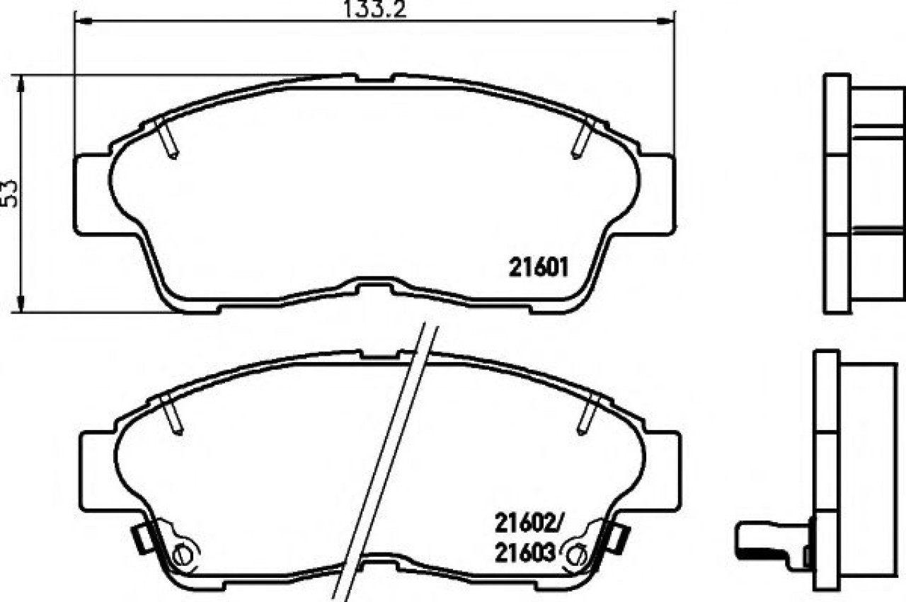 Set placute frana,frana disc TOYOTA COROLLA Hatchback (E11) (1997 - 2002) TEXTAR 2160101 piesa NOUA