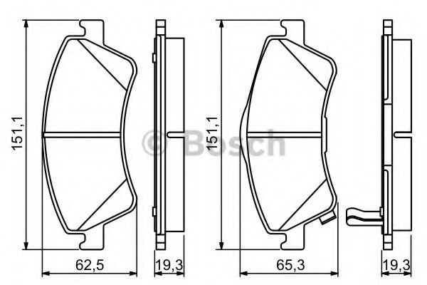 Set placute frana,frana disc TOYOTA COROLLA Limuzina (E15) (2006 - 2016) BOSCH 0 986 494 187 piesa NOUA