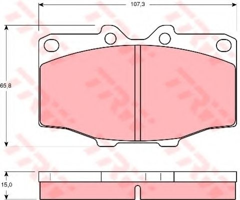 Set placute frana,frana disc TOYOTA HILUX II pick-up (LN8, RN5, LN6, YN6, YN5, LN5, RN6) (1983 - 2005) TRW GDB352 piesa NOUA