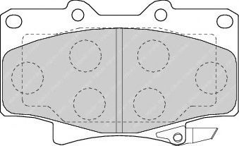 Set placute frana,frana disc TOYOTA HILUX II pick-up (LN8, RN5, LN6, YN6, YN5, LN5, RN6) (1983 - 2005) FERODO FDB1502 piesa NOUA