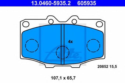 Set placute frana,frana disc TOYOTA HILUX II pick-up (LN8, RN5, LN6, YN6, YN5, LN5, RN6) (1983 - 200...