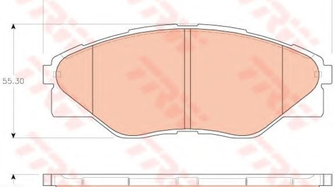 Set placute frana,frana disc TOYOTA HILUX III pick-up (KUN, TGN, LAN, GGN) (2004 - 2016) TRW GDB3532 piesa NOUA