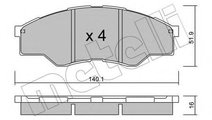 Set placute frana,frana disc TOYOTA HILUX III pick...