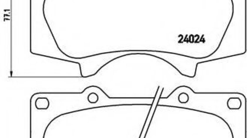 Set placute frana,frana disc TOYOTA HILUX autoturism de teren, inchis (RZN1_, LN1_) (1995 - 2005) BREMBO P 83 066 piesa NOUA