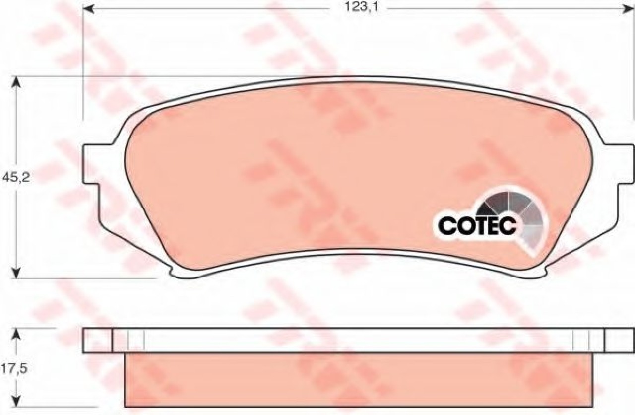 Set placute frana,frana disc TOYOTA LAND CRUISER AMAZON (FZJ1, UZJ1) (1998 - 2007) TRW GDB3198 piesa NOUA