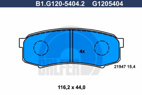Set placute frana,frana disc TOYOTA LAND CRUISER (LJ12, KZJ12, TRJ12, KDJ12, GRJ12) (2002 - 2009) GA...