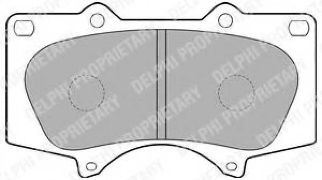 Set placute frana,frana disc TOYOTA LAND CRUISER 150 (KDJ15, GRJ15) (2009 - 2016) DELPHI LP1782 piesa NOUA