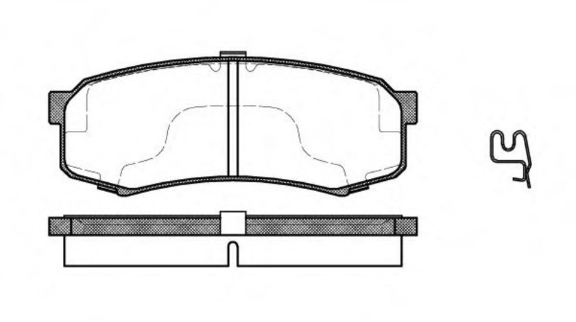 Set placute frana,frana disc TOYOTA LAND CRUISER (LJ12, KZJ12, TRJ12, KDJ12, GRJ12) (2002 - 2009) REMSA 0413.04 piesa NOUA