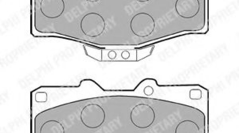 Set placute frana,frana disc TOYOTA LAND CRUISER 90 (J9) (1995 - 2016) DELPHI LP854 piesa NOUA