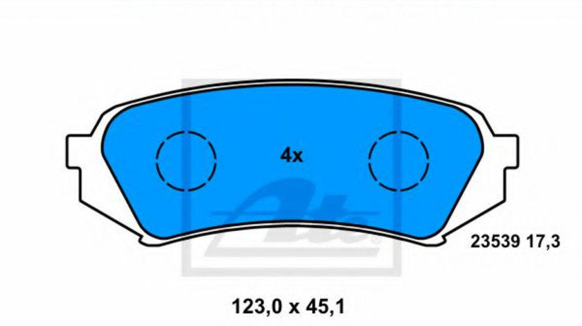 Set placute frana,frana disc TOYOTA LAND CRUISER 90 (J9) (1995 - 2016) ATE 13.0460-5749.2 piesa NOUA