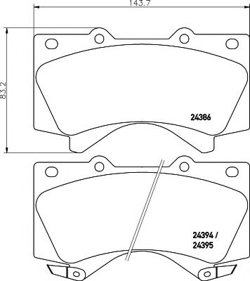 Set placute frana,frana disc TOYOTA LAND CRUISER 200 (VDJ2_, UZJ2_) (2007 - 2016) TEXTAR 2438601 piesa NOUA
