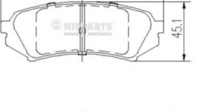 Set placute frana,frana disc TOYOTA LAND CRUISER AMAZON (FZJ1, UZJ1) (1998 - 2007) NIPPARTS J3612022 piesa NOUA