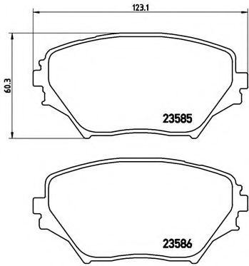 Set placute frana,frana disc TOYOTA RAV 4 II (CLA2, XA2, ZCA2, ACA2) (2000 - 2005) BREMBO P 83 055 piesa NOUA