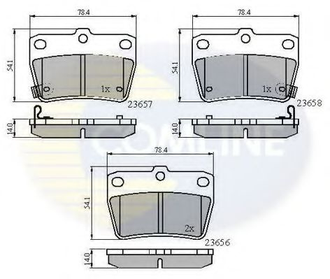 Set placute frana,frana disc TOYOTA RAV 4 II (CLA2, XA2, ZCA2, ACA2) (2000 - 2005) COMLINE CBP31134 piesa NOUA